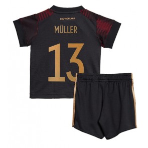 Tyskland Thomas Muller #13 Bortaställ Barn VM 2022 Kortärmad (+ Korta byxor)